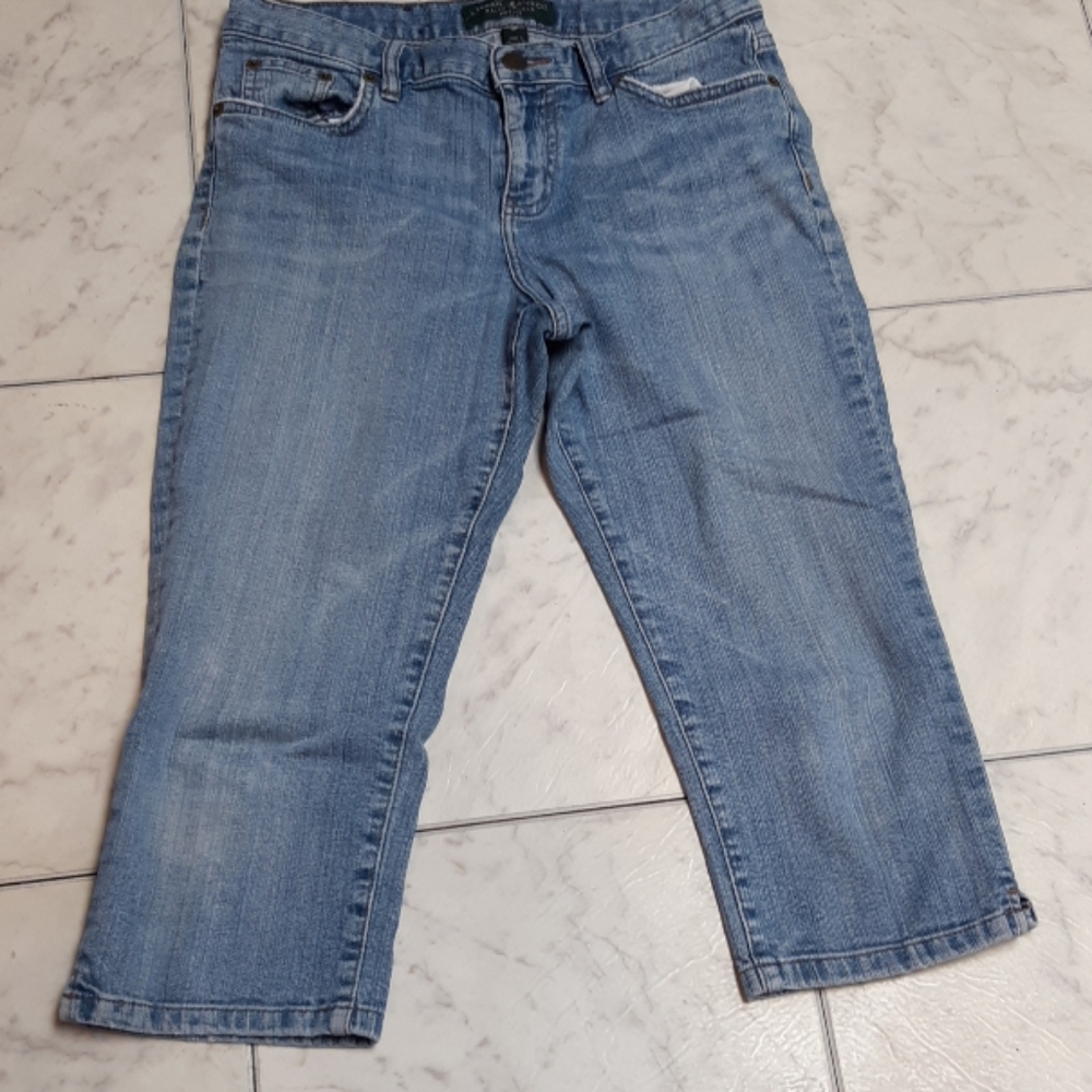 LRL jeans sz 2 petite Capris Short Pants B15 Mid Calf Mid Rise Mom Jeans